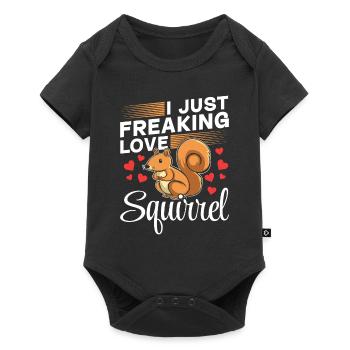 Squirrel Owner Squirrel Lover I Just - Baby Premium short-sleeve bodysuit - black - Front