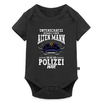 Polizist Polizei Rente Pension - Baby Premium Kurzarmbody - Schwarz - Vorne