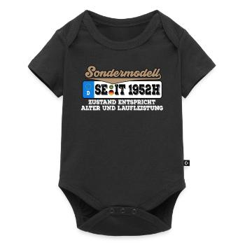 1952 Kennzeichen Geburtstag - Baby Premium Kurzarmbody - Schwarz - Vorne