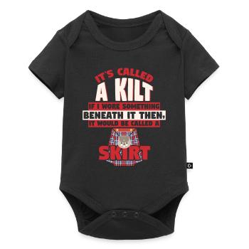 Its Called Kilt Underwear Skirt - Baby Premium short-sleeve bodysuit - black - Front