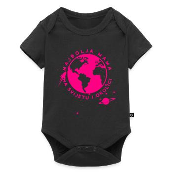Najbolja mama na Svijetu - Baby Premium Kurzarmbody - Schwarz - Vorne