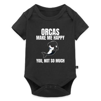 Les orques me rendent heureux vous pas tellement épaulard - Body à manches courtes Premium Bébé - noir - Devant