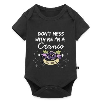 Cranio Mom Craniosynostosis Awareness Purple - Baby Premium short-sleeve bodysuit - black - Front