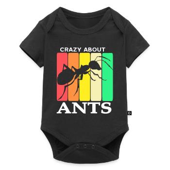 Rétro Vintage Crazy About ANTS T-Shirt génial - Body à manches courtes Premium Bébé - noir - Devant