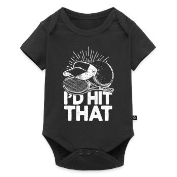 I'd Hit That Funny Tennis Retro Tennis Player - Baby Premium short-sleeve bodysuit - black - Front
