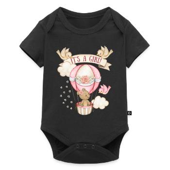 Baby Girl, Teddy Bear Baby, Cute Design C’est une fille - Body à manches courtes Premium Bébé - noir - Devant