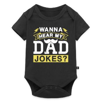 Papa Blague Papa Blague Père Blagues - Body à manches courtes Premium Bébé - noir - Devant