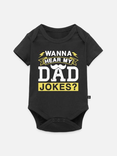 Dad Joke Papa Witz Vater Jokes - Premium kortærmet baby-body - sort