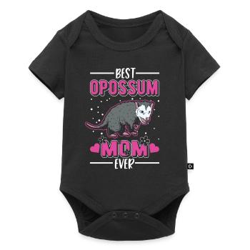 Best Opossum Mom Ever Opossum Mama Beutelratte - Baby Premium Kurzarmbody - Schwarz - Vorne
