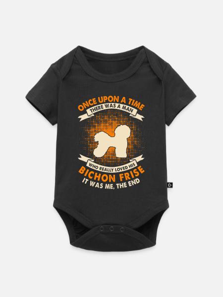 Einmal - Bichon Frise - Baby Premium Kurzarmbody - Schwarz