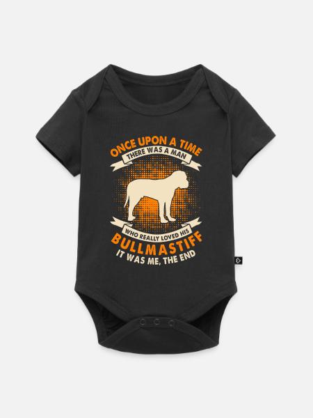 Es War Einmal - Bullmastiff - Baby Premium Kurzarmbody - Schwarz