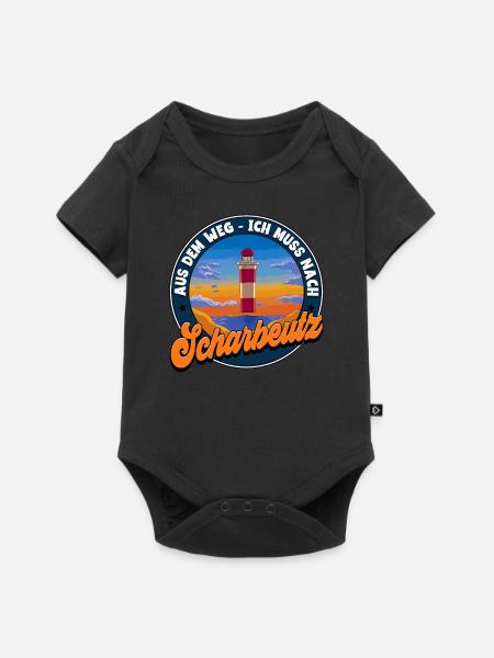 Scharbeutz - Baby Premium Kurzarmbody - Schwarz