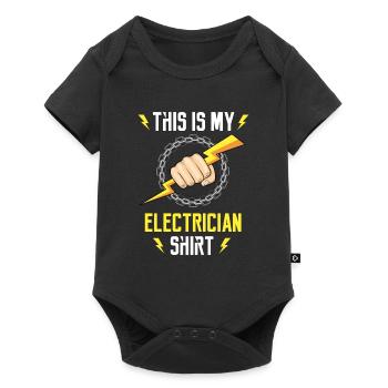 Elektriker ironisches Zitat Elektroarbeiter - Baby Premium Kurzarmbody - Schwarz - Vorne