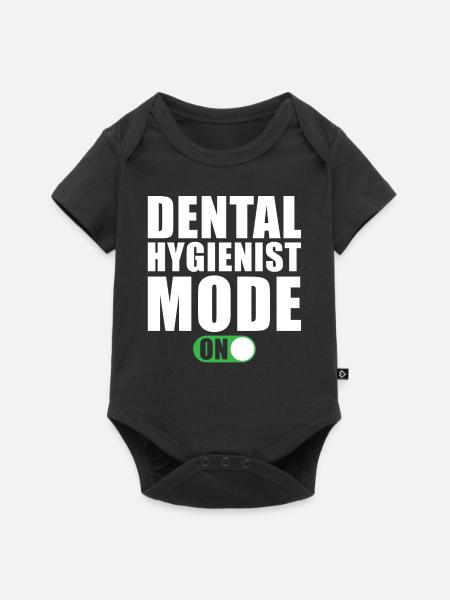 Zahnhygieniker Modus An - Baby Premium Kurzarmbody - Schwarz