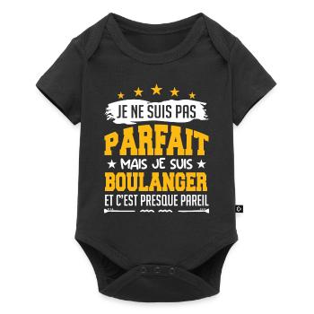 je ne suis pas parfait BOULANGER - Body à manches courtes Premium Bébé - noir - Devant
