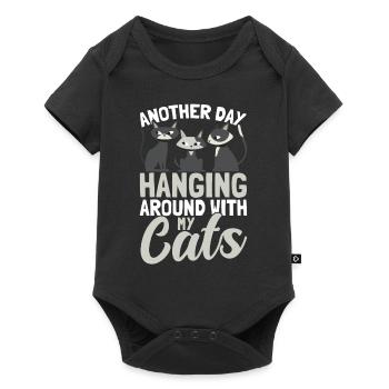 Cats Cat Owner Pet Animals Gift - Baby Premium short-sleeve bodysuit - black - Front