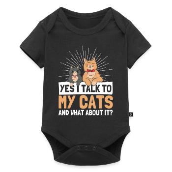 Cats Cat Owner Pet Animals Gift - Baby Premium short-sleeve bodysuit - black - Front