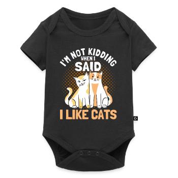 Cats Cat Owner Pet Animals Gift - Baby Premium short-sleeve bodysuit - black - Front