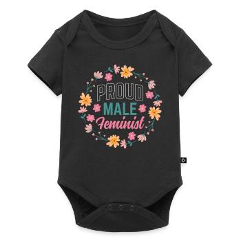 Fier homme Féminisme féministe Femmes - Body à manches courtes Premium Bébé - noir - Devant