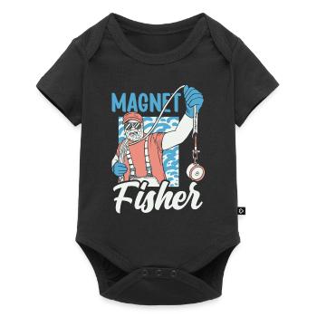 Magnet Pêcheur Aimant Pêche magnétique - Body à manches courtes Premium Bébé - noir - Devant