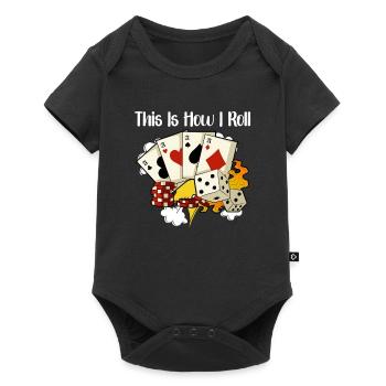 Poker Casino Poker Player Gambling Roulette Gift - Baby Premium Kurzarmbody - Schwarz - Vorne