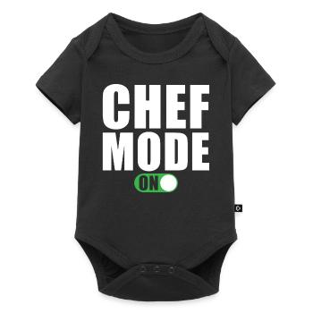 Chefkoch Modus Ein - Baby Premium Kurzarmbody - Schwarz - Vorne