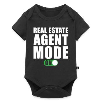 Immobilienmakler Modus an - Baby Premium Kurzarmbody - Schwarz - Vorne