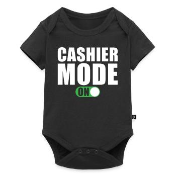 Kassierer Modus Ein - Baby Premium Kurzarmbody - Schwarz - Vorne