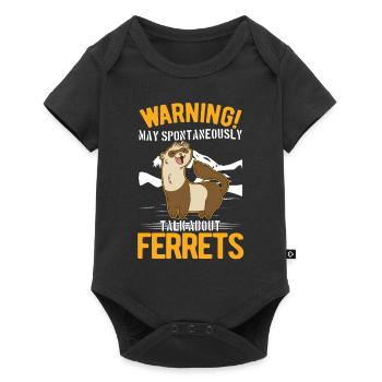 Peut parler spontanément de Furets Frettchen - Body à manches courtes Premium Bébé - noir - Devant