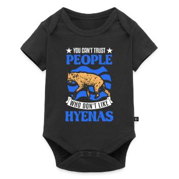 Hyäne Geschenk Erdwolf Hyena - Baby Premium Kurzarmbody - Schwarz - Vorne