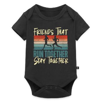 Running Runner Half Marathon - Baby Premium short-sleeve bodysuit - black - Front