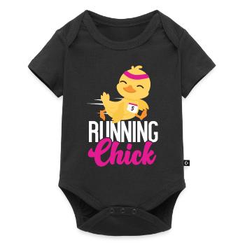Running Runner Semi-Marathon - Body à manches courtes Premium Bébé - noir - Devant