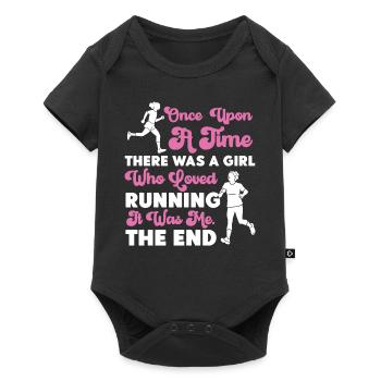 Running Runner Half Marathon Girl - Baby Premium short-sleeve bodysuit - black - Front