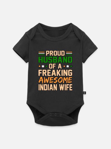 Indien - Baby Premium Kurzarmbody - Schwarz