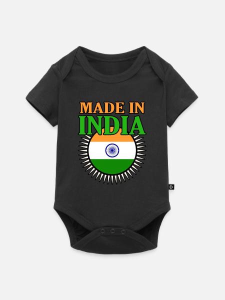Indien - Baby Premium Kurzarmbody - Schwarz
