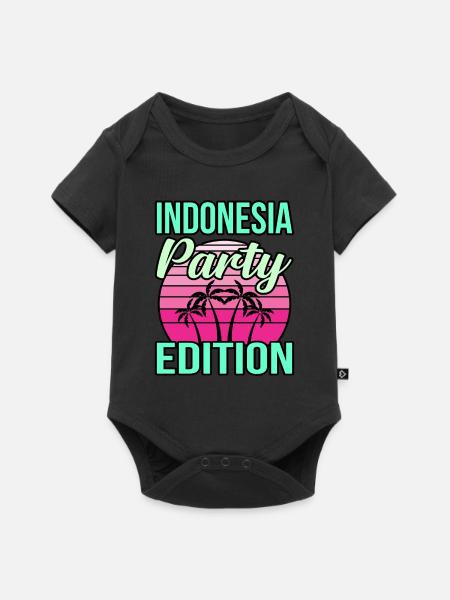 Indonesien - Baby Premium Kurzarmbody - Schwarz