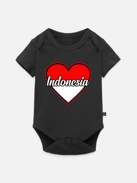 Indonesien - Baby Premium Kurzarmbody - Schwarz