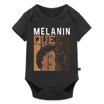 Melanin Queen Proud Black - Baby Premium short-sleeve bodysuit - black - Front