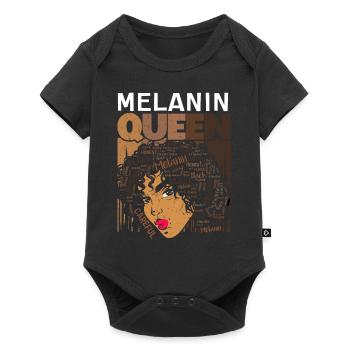 Melanin Queen Proud Black - Baby Premium short-sleeve bodysuit - black - Front