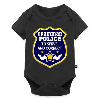 Grammar Police, To Funny Teacher Costume To - Baby Premium short-sleeve bodysuit - black - Front