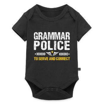Grammar Police, To Funny Teacher Costume To - Baby Premium short-sleeve bodysuit - black - Front