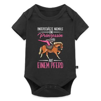 Voltigieren - Baby Premium Kurzarmbody - Schwarz - Vorne