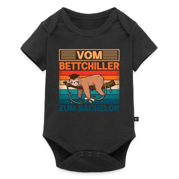 Vom Bettchiller zum Bachelor - Baby Premium Kurzarmbody - Schwarz - Vorne