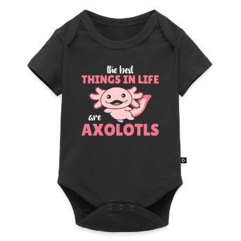 les meilleures choses dans la vie sont Axolotls doux Axololt - Body à manches courtes Premium Bébé - noir - Devant