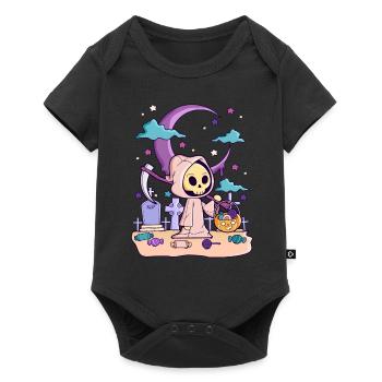 Creepy Kawaii Halloween Gruseliges Geschenk Goth - Baby Premium Kurzarmbody - Schwarz - Vorne