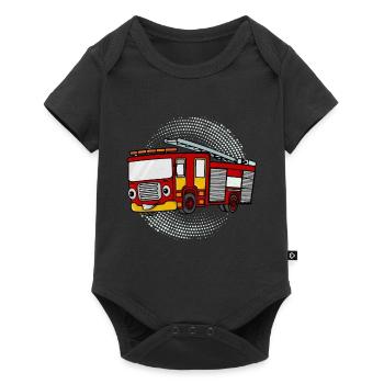 Camion de pompiers Camion de pompiers Cadeau Brigade de pompiers - Body à manches courtes Premium Bébé - noir - Devant