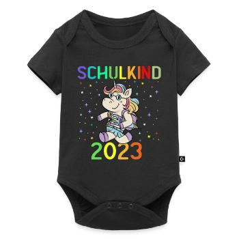 Schulkind 2023 - Baby Premium Kurzarmbody - Schwarz - Vorne