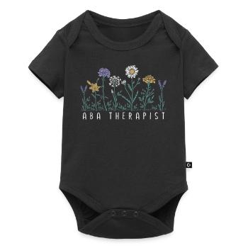 Thérapeute floral - Body à manches courtes Premium Bébé - noir - Devant