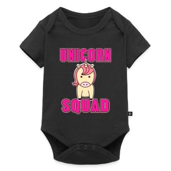 Unicorn Squad Cute Retro Awesome Unicorn Design - Baby Premium short-sleeve bodysuit - black - Front