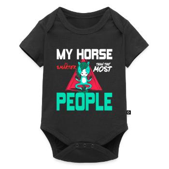My Horse Is Smarter Than The Most People Funny - Baby Premium short-sleeve bodysuit - black - Front